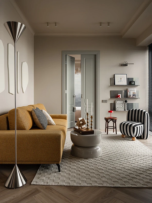 Nowoczesne drzwi wewnętrzne w kolorze szarym, minimalistyczny design na rok 2026.