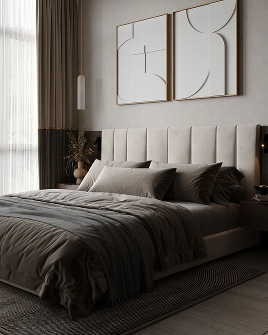 Białe panele gipsowe 3D w małym mieszkaniu, optyczne powiększenie przestrzeni i nowoczesny design.