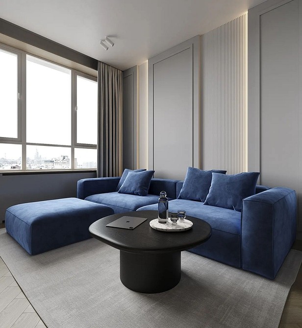 Aranżacja korytarza z panelami gipsowymi 3D, oryginalny design i łatwość montażu.