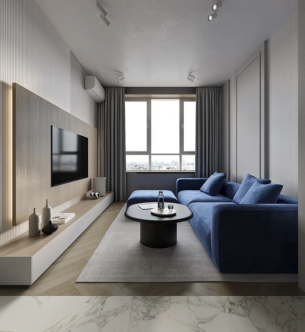 Nowoczesne panele gipsowe 3D w salonie, unikalna faktura ściany i elegancki wygląd.