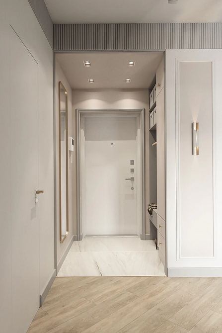 Nowoczesna ściana TV z paneli gipsowych 3D: stylowe tło dla telewizora i sprzętu audio.