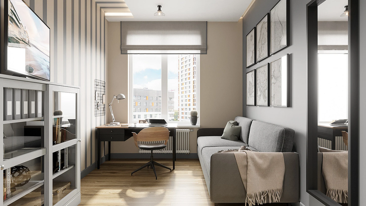 Inspiracje na ściany: Łączenie tapet w salonie dla efektownego wyglądu.