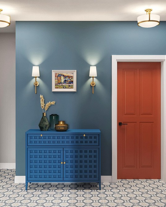 Inspiracja doboru listew przypodłogowych: kontrast z kolorem ścian i podłogi.