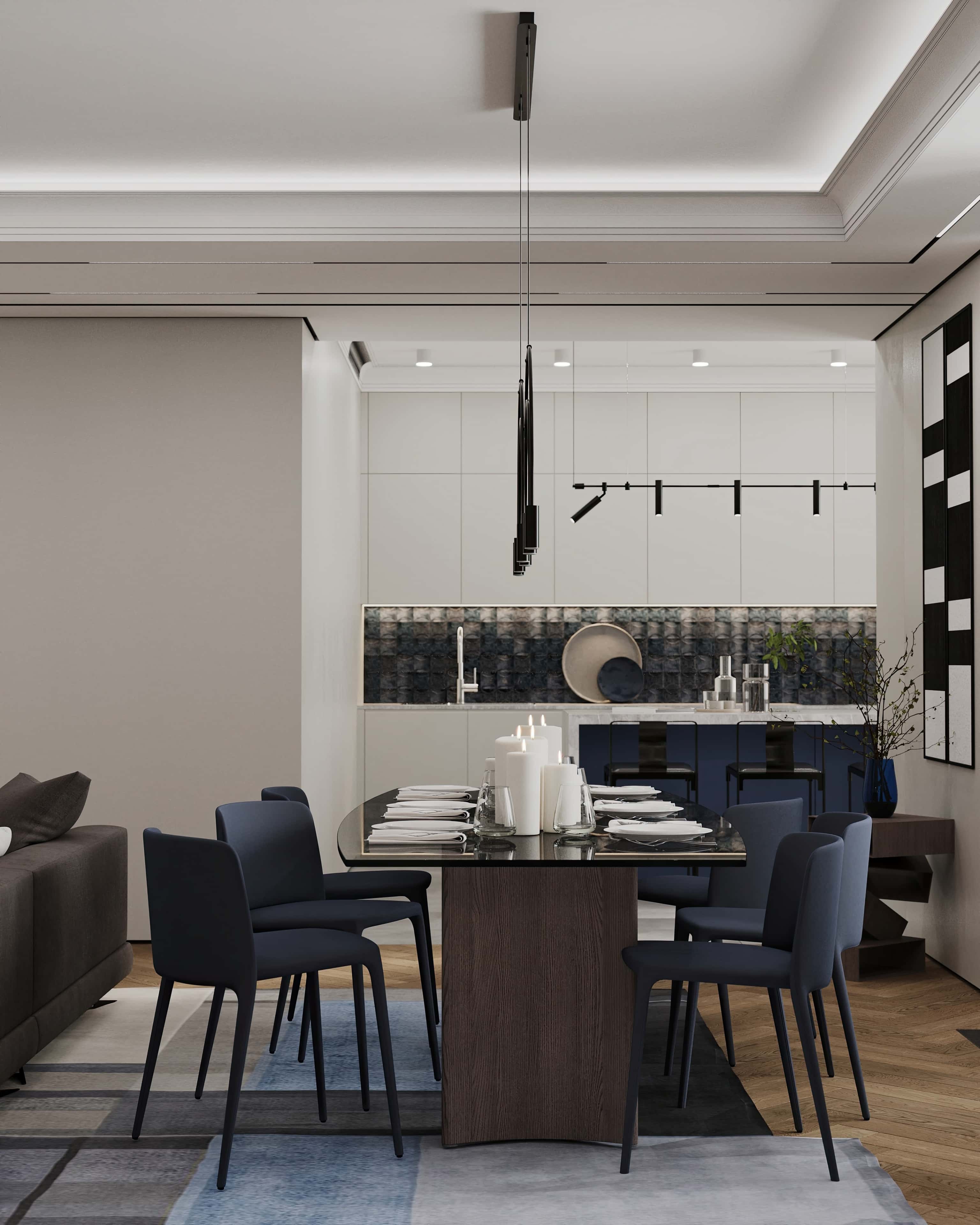 Przebudowa małego mieszkania 2026: Jasna kuchnia otwarta na salon z minimalistycznym wystrojem