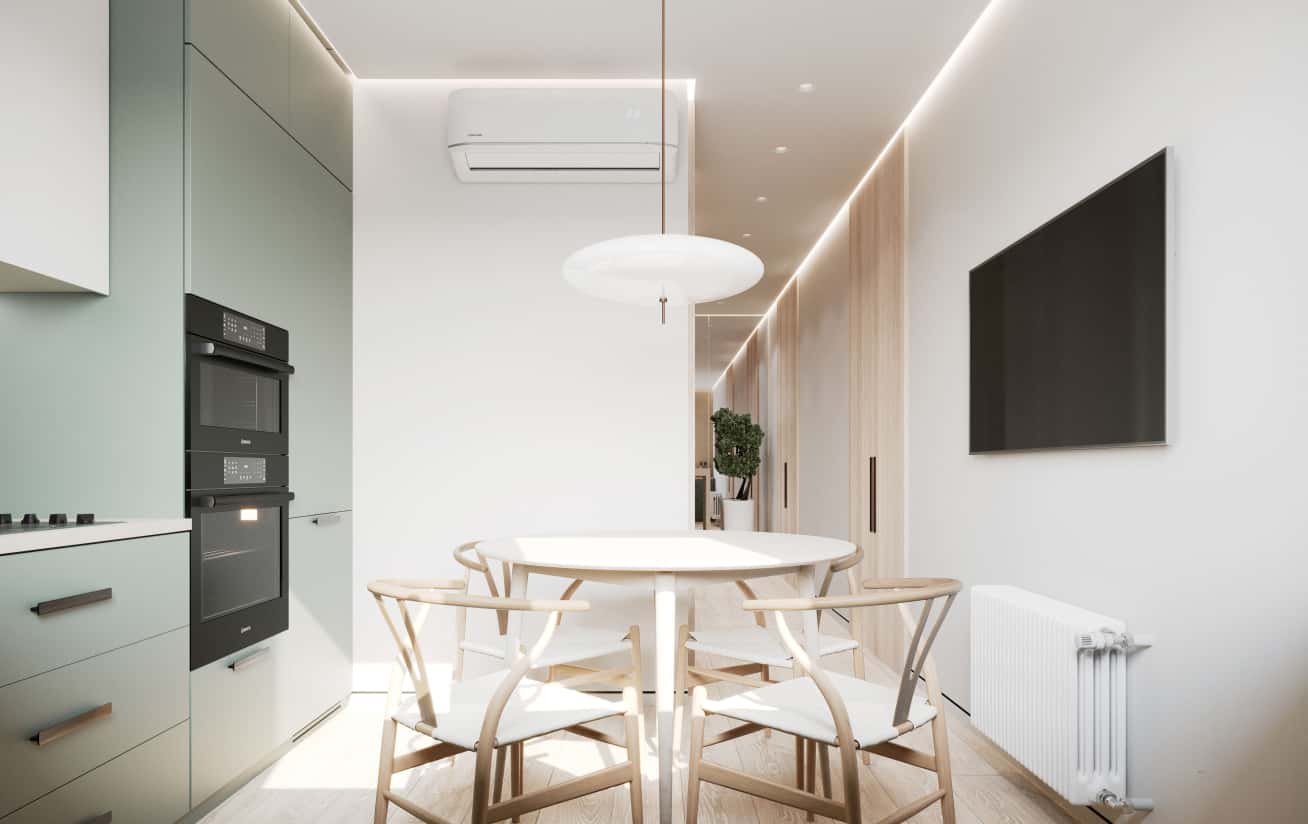 Przebudowa mieszkania z wykorzystaniem jasnych barw: efekt przestronności.