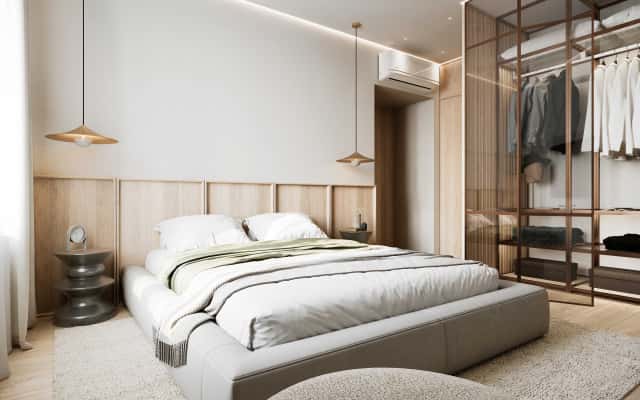 Przebudowa mieszkania 2026: nowoczesna aranżacja małego wnętrza z wykorzystaniem jasnych barw.