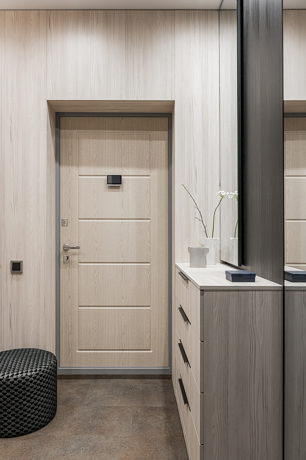 MDF: Nowoczesne Meble Gotowe elementy meblowe z MDF: szafka nocna, gładkie powierzchnie i nowoczesny design.