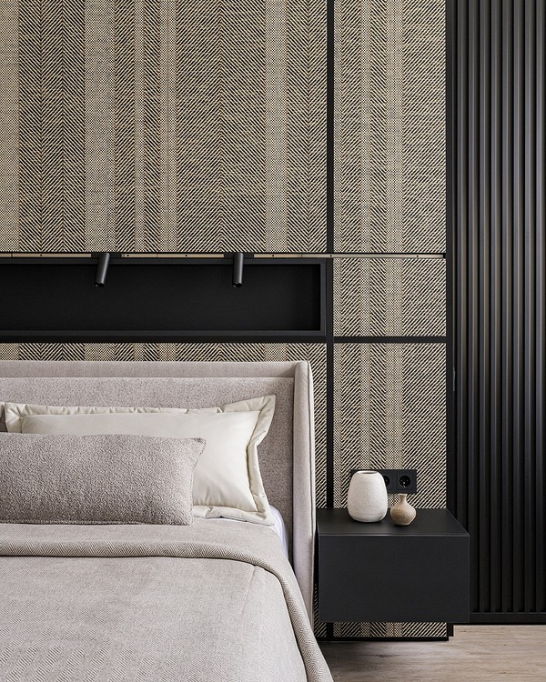 Tapeta w stylu art deco w eleganckim wnętrzu, inspiracje na 2026