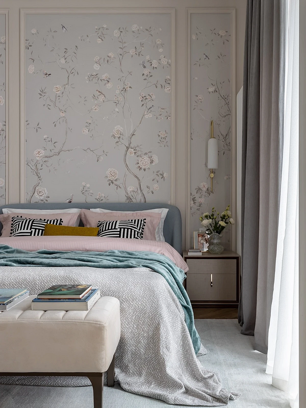 Tapeta z efektem 3D w salonie, trendy tapet na rok 2026