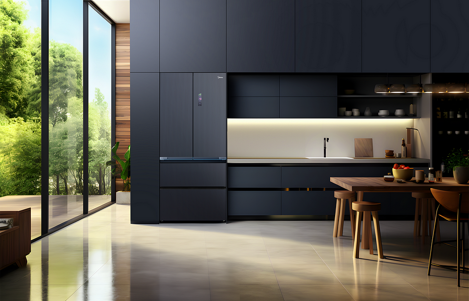 Sterylizacja powietrza w lodówce Lodówka Midea 2026 z wbudowaną funkcją sterylizacji powietrza – świeżość i higiena.