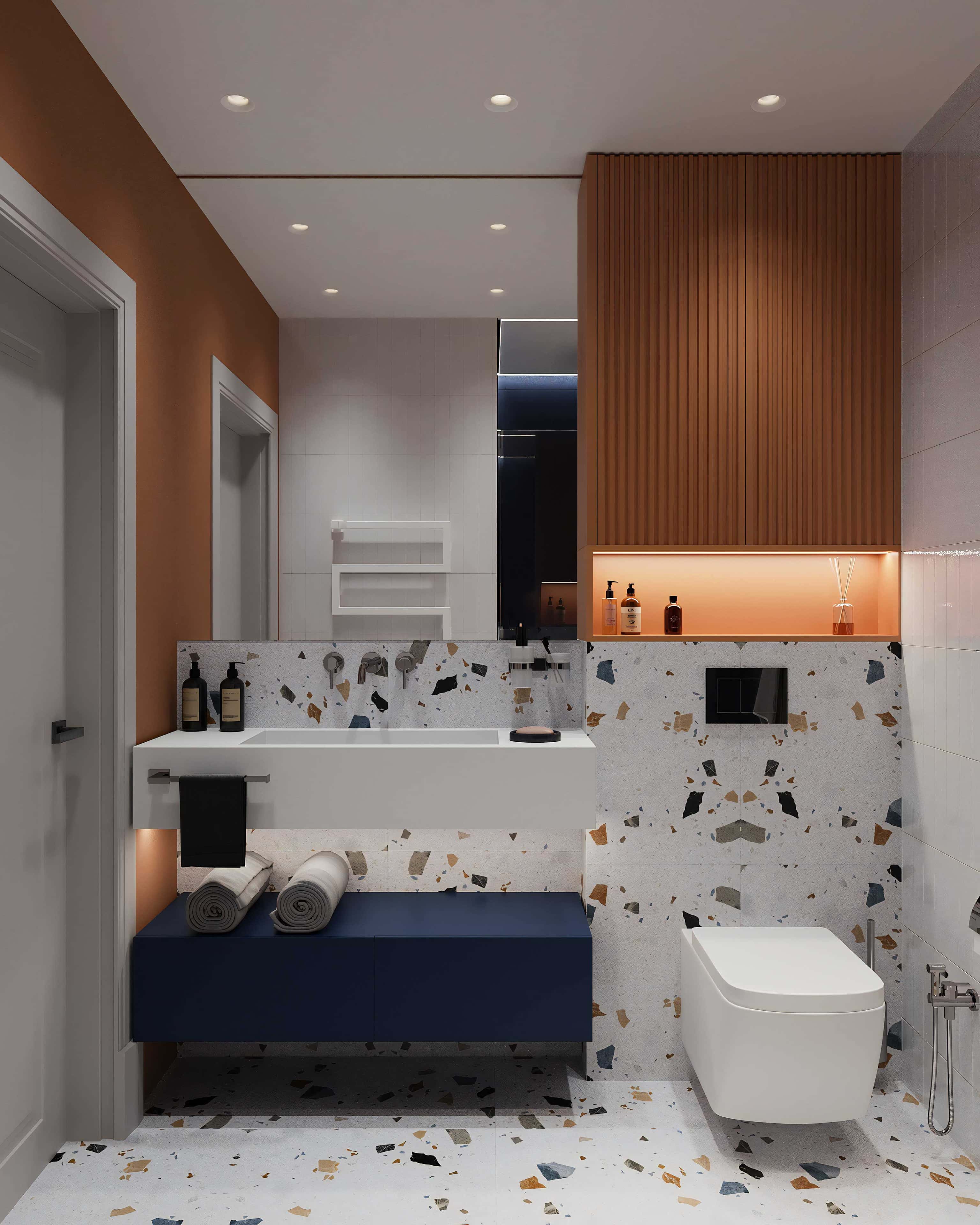 Projekt remontu dużego mieszkania z luksusowym wykończeniem w 2026 roku.