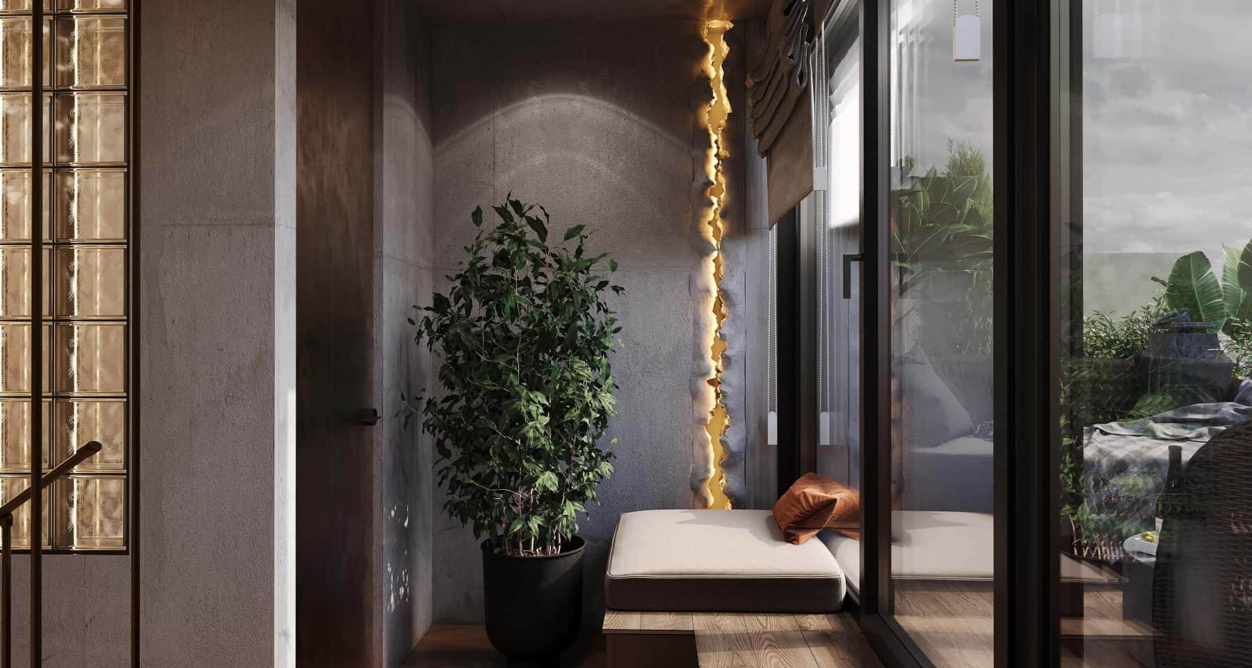 Jasny loft z betonem Jasne mieszkanie w stylu loft z betonową podłogą i naturalnym światłem