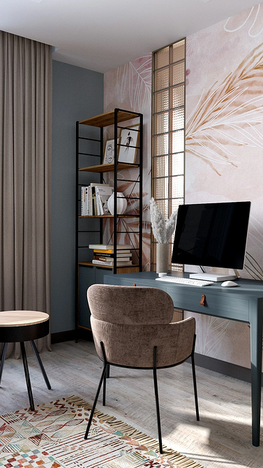 Szara podłoga w pokoju dziecka, neutralna baza dla kolorowych mebli i dodatków.