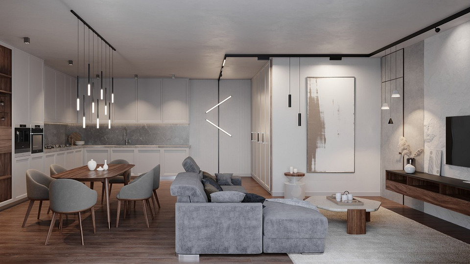 Naturalne światło wnętrza Jasne wnętrze z naturalnym oświetleniem, wpływające na samopoczucie. Psychologia światła 2026.