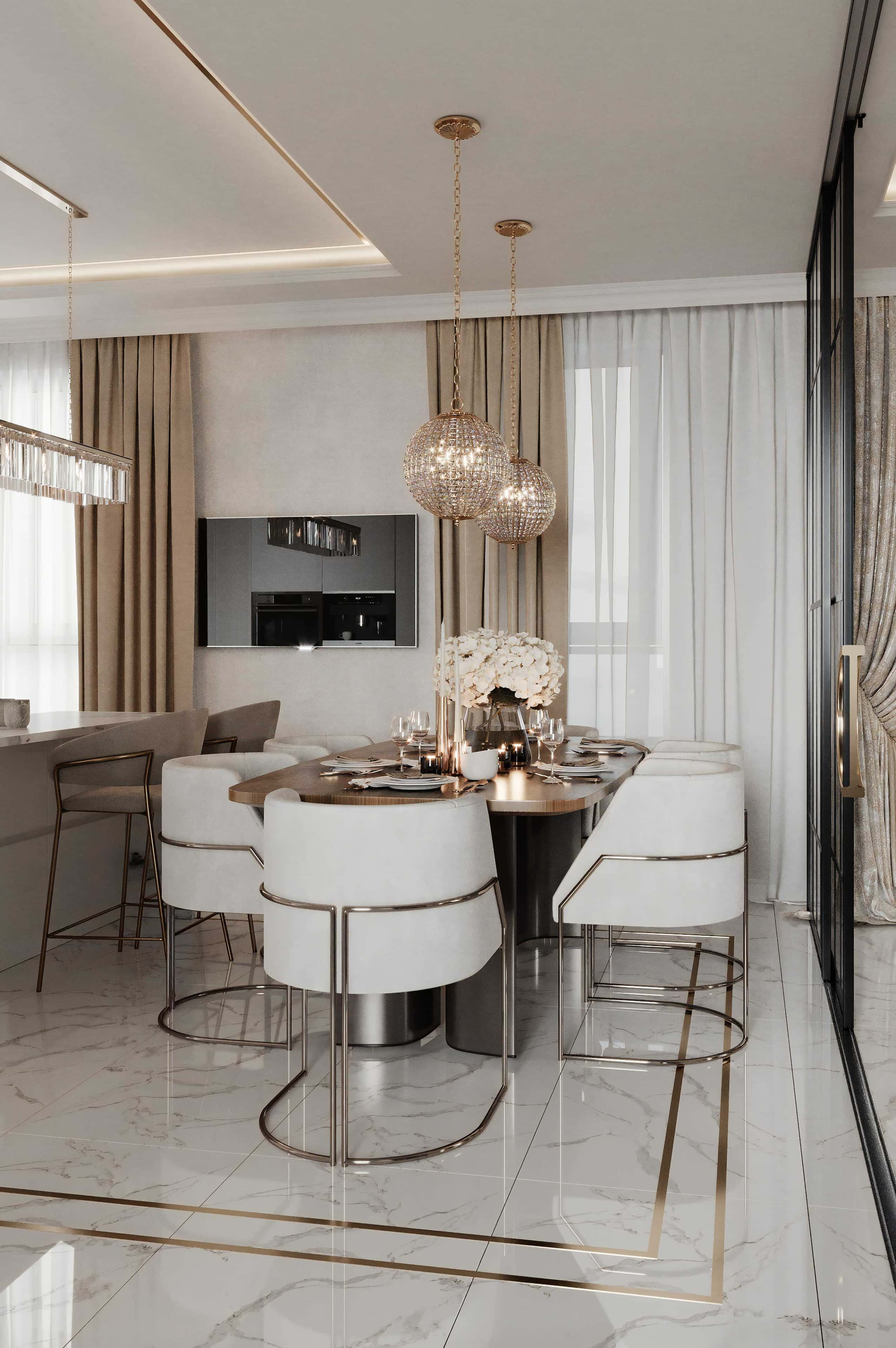 Przemyślane Oświetlenie Kuchni Nowoczesna kuchnia z przemyślanym oświetleniem: systemy szynowe, LED, dekoracyjne podświetlenie.