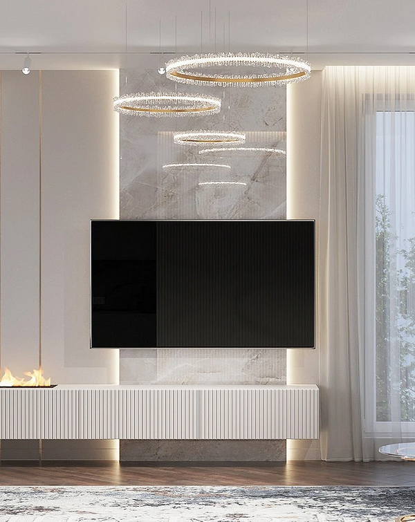 Ściana z geometrii Elegancka ściana akcentowa z geometrycznymi wzorami, wpisująca się w nowoczesny design w 2026.