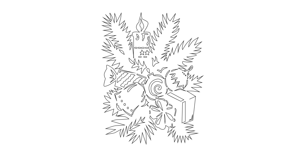 Szablon wycinanki bożonarodzeniowej 2026: Inspiracja na ozdobę okienną DIY z papieru.