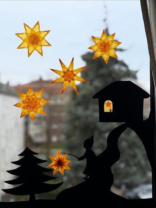 Bożonarodzeniowe wycinanki 2026: Gotowy szablon do pobrania, ozdoba okna z papieru.